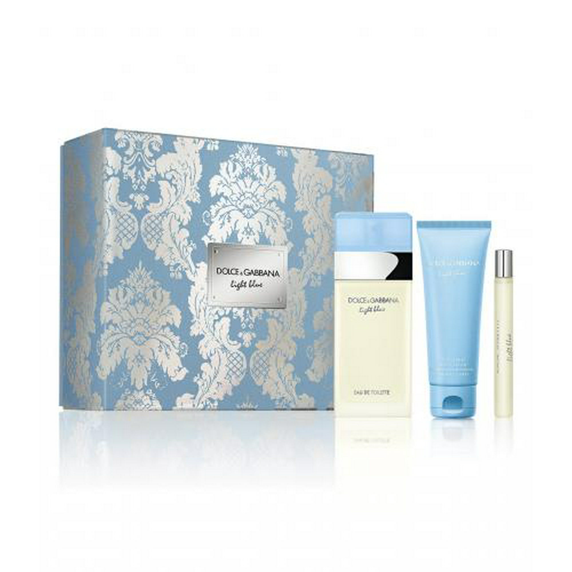 DOLCE GABBANA LIGHT BLUE 3 PCS SET FOR WOMEN 3.3 EAU DE TOILETTE SPRAY 1.6 BODY LOTION 0.33 EAU DE TOILETTE Walmart