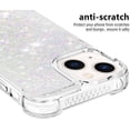thumbnail image 4 of Slim Fit Phone Case for iPhone 14 Plus (6.7 in.), Glitter Liquid Quicksand Effect Silicone Soft TPU Case with Camera Lens and Screen Protection for iPhone 14 Plus,LSWT Colorful, 4 of 7
