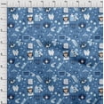 thumbnail image 4 of oneOone Polyester Spandex Medium Blue Fabric Tool Sewing Craft Projects Fabric Prints By Yard 56 Inch Wide, 4 of 4