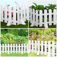 thumbnail image 2 of 4 Pcs White Picket Fences Garden Border Plastic Garden Edging Fence With Bases Decorative Landscape Edging Fence Plants Edging Borders For Garden Lawn Flowerbeds Pathways, 2 of 7
