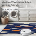 thumbnail image 5 of ODIKA 8'x10' Machine Washable Non-Slip Area Rug, Contemporary Dark Lines High Traffic Rug, Blue, 20200, 5 of 5
