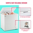 thumbnail image 3 of WANAI White Chest Freezer Small Deep Freezer 5.0 Cu.ft Fast Freezing Freezers with 7 Temp Control, 3 of 9