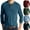 Blue, variant on Dovford Mens Fashion Henley Shirts Long Sleeve Button Cotton T-Shirt with Pocket