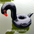 thumbnail image 2 of Dalazy Cup Coaster Swimming Pool Inflatable Cup Holder Pool Party PVC Beverage Bottle Coaster, Black Bird, 2 of 2
