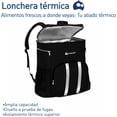 thumbnail image 3 of Lonchera Térmica Aislada Bluelander, Mochila Lonchera Portátil, Negro Bluelander Hielera portátil, 3 of 4