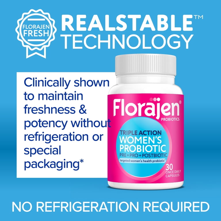 Florajen Triple Action Probiotic 30 Capsules - Walmart.com