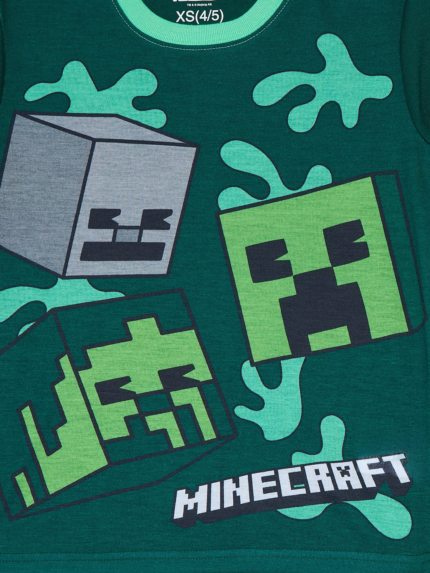 Minecraft Boys Short Sleeve Top and Pants Pajama Set, 2-Piece, Sizes 4-16