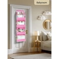 thumbnail image 6 of JL  5 Tier Over the Door Organizer, Swing-proof Door Organizer Hanging with Clear PVC Windows, Behind the Door Storage for Bedroom Nursery Closet Laundry Pantry Bathroom, Bubblegum Pink, 6 of 9