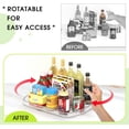 thumbnail image 6 of SOYO Lazy Susan Organizer for Refrigerator Organizers and Storage, Rectangular Fridge Turntable Organizers and Storage Pull Out & 360° Rotating for Cabinet, Pantry, Kitchen, Table, Clear, 1Pack, 6 of 7