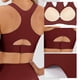 thumbnail image 3 of Sujetador deportivo de cuello alto y largo para mujer: sujetador de yoga con espalda cruzada y relleno, top corto sin mangas con sujetador incorporado, 3 of 6