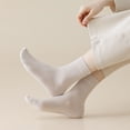 thumbnail image 6 of Sookeceks 6 Pairs Mulberry Silk Crew Socks for Women, Soft Spring Autumn Trouser Socks for Casual Dress Size 5-9, 6 of 7