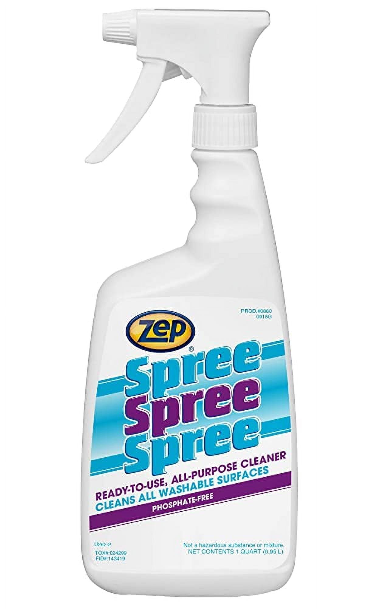 Zep Spree Heavy Duty Kitchen Degreaser, All-Purpose Cleaner, 1