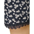 thumbnail image 7 of REFINED ATTIRE Juniors Floral Printed Lace Trim Elastic Waist Shorts, 7 of 7