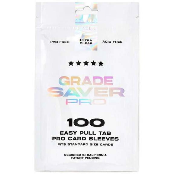 Grade Saver Pro Pro Card Sleeves w/Easy Pull Tab Card Holders (100 Count)