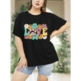 thumbnail image 5 of XCHQRTI Plus Size Daisy Women Tshirt Graphic Oversized Tees Short Sleeve Casual Tee, 5 of 8
