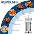 thumbnail image 4 of Festisoul Electric Sausage Stuffer, 55LBS/25L 304 Stainless Steel Motorized Sausage Stuffer Machine with Stepless Speed Control 5 Stuffing Tubes for Commercial and Home Use, 4 of 9