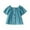Blue T-Shirts for Kids, variant on Cotton Tops for Girls Size 6-16 Cute Puffed Short Sleeve T Shirts Teens Kids Lightweight Solid Button Square-Neck Blouses 2025