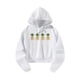thumbnail image 2 of Sudadera recortada para mujer, sudaderas informales con capucha, suéteres modernos de manga larga, jersey superior elegante para deportes, vacaciones, M, 2 of 10