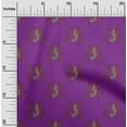 thumbnail image 1 of oneOone Organic Cotton Voile Fabric Leaves|Floral & Peacock Block Printed Craft Fabric BTY 42 Inch Wide, 1 of 4