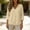 Khaki women v neck 3/4 sleeve t shirt a1, variant on Women V Neck 3/4 Sleeve T-Shirts Loose Fit Soft Casual Solid Basic Travel Summer Vacation Beach Daily Tops Comfortable Fashion Tees, White L