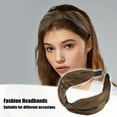 thumbnail image 3 of Unique Bargains Satin Twist Headband Hairband for Women Dark Brown 1.97 Inch Wide 1 Pcs, 3 of 7