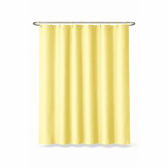 Heavyweight Yellow Vinyl Shower Curtain Liner 70 x 72 Waterproof with 12 Metal Grommets Reinforced Top