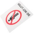 thumbnail image 1 of WASHWEPE Warning Signs No Litter Sign Beige Acrylic Modern Design 1Pack, 1 of 8