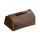 thumbnail image 5 of Caja de Pañuelos Rectangular de Cuero Sintético, Dispensador de Servilletas, Estuche para Servilletas de Papel para Mesa de Café de Oficina. Caqui oscuro, 5 of 8