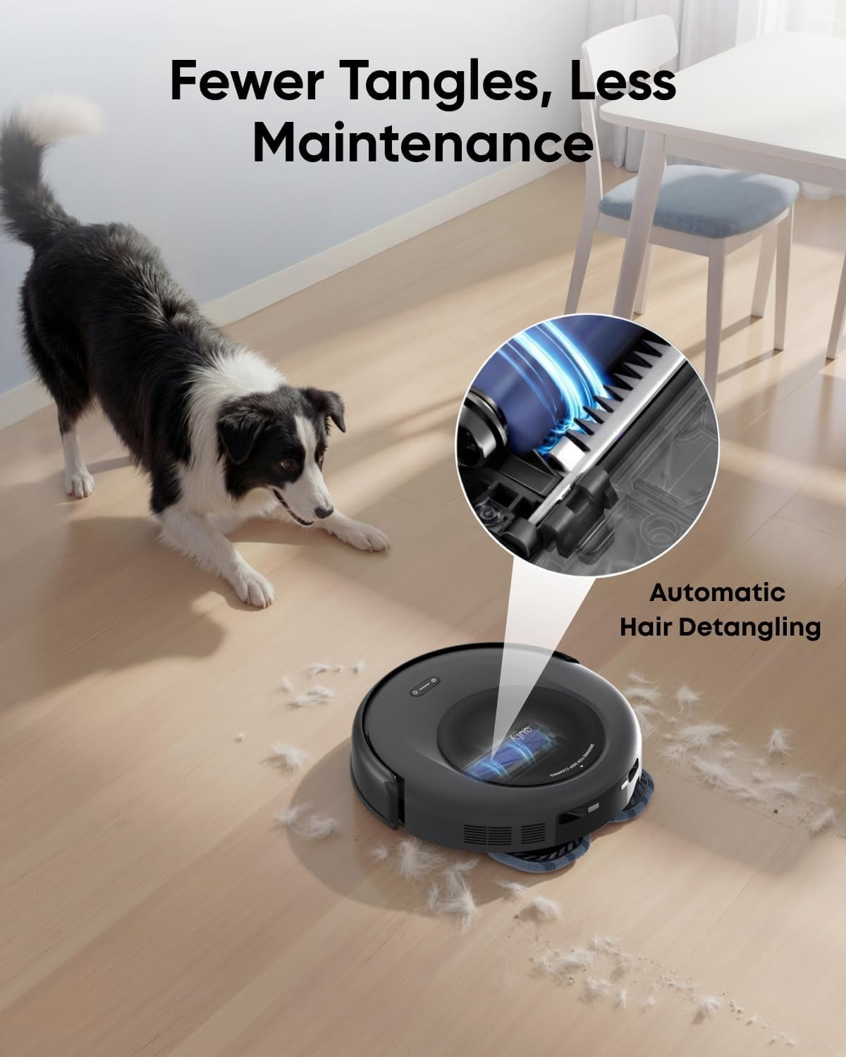 eufy Robot Vacuum Omni C20, 7,000 Pa, 60 Days Self Emptying, Auto Mop Washing, Auto Drying, 3.35" Ultra Slim, Transparent Tanks, Robot Vacuum and Mop Combo