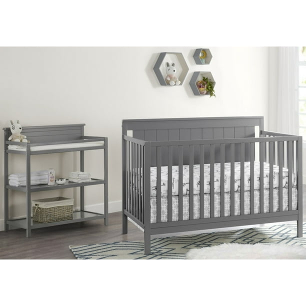 Oxford Baby Lazio 4 In 1 Convertible Crib Dove Gray Walmart Com Walmart Com