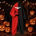 thumbnail image 5 of LILIYA Hooded Halloween Onesie, Color Block Jumpsuit for Adults, Plush Loungewear with Deep Pockets, Relaxed Fit 1-Piece Bodysuit, Cozy Holiday Sleepwear for Couples, 5 of 6