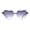 Smoke, variant on Girls Child Size Rimless Heart Shape Plastic Sunglasses Red