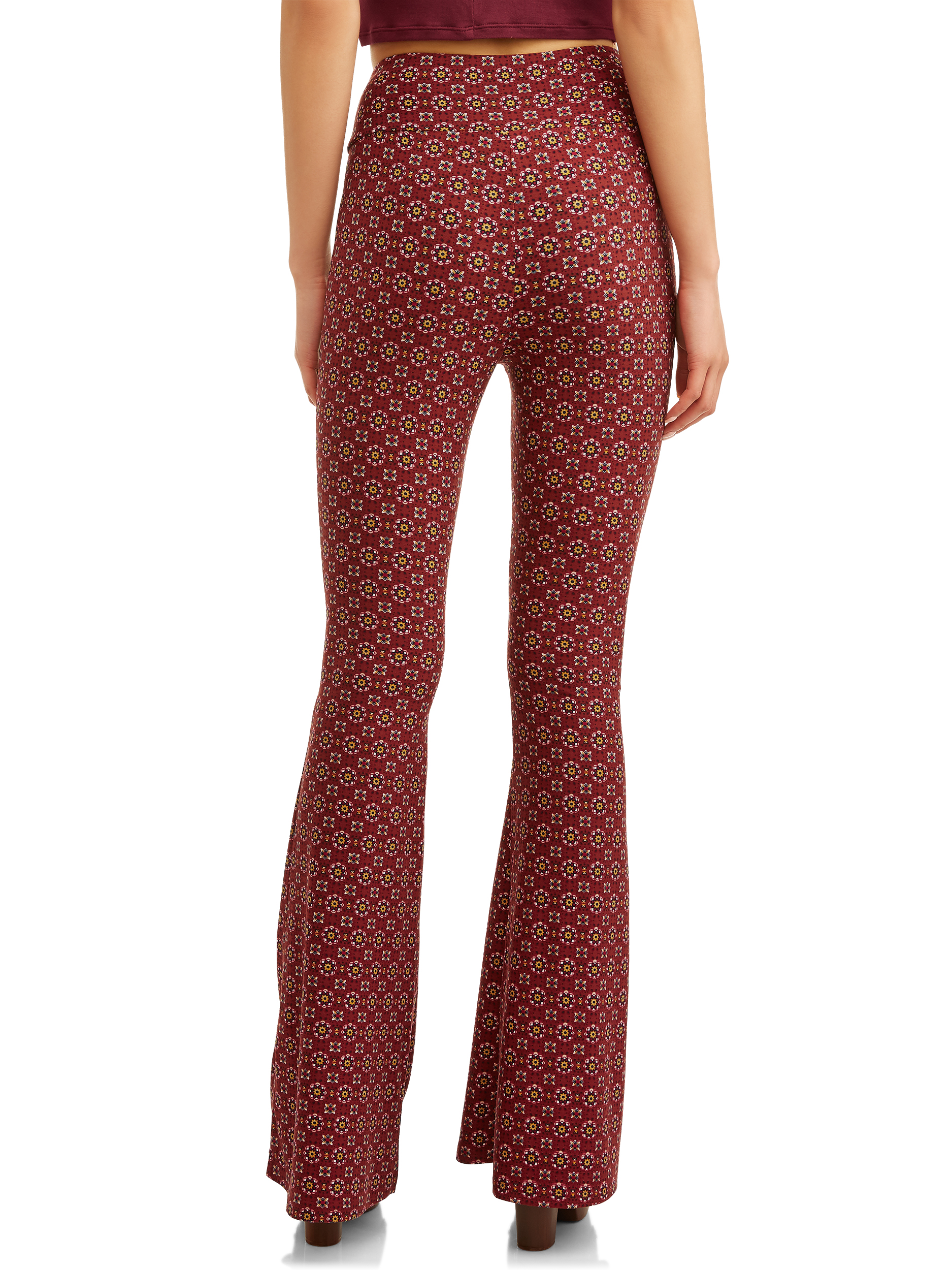 juniors flared yummy knit pants