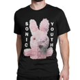 thumbnail image 4 of Camiseta de moda con conejito rosa para hombre y mujer, cuello redondo, 100 % algodón, camiseta de banda de rock punk de Sonic Youth, ropa recién llegada, 4 of 5