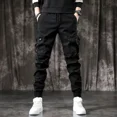 thumbnail image 2 of Pantalones Cargo Negros para Hombre con Bolsillos Pantalones Vaqueros Masculinos Motociclista Clásico 2024 Tendencia Diseñador Otoño Ropa Denim, 2 of 5