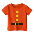 thumbnail image 4 of Chemises pour Filles, T-Shirt Imprimé Coloré Carnaval Col Rond Manches Courtes Hauts pour Filles Orange 8 Ans-9 Ans, 4 of 4
