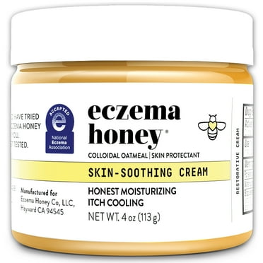 ECZEMA HONEY Original Skin-Soothing Cream - Organic Hand & Body Eczema Relief - Natural Honey Lotion for Dry, Itchy, & Irritable Skin (4 Oz)