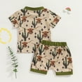 thumbnail image 5 of Teen Boy Clothes Boys' Shorts Set Outfits Children's Spring Summer Cute Printed Short Sleeve Running Suit 1t 2t 3t 4t 5t 6t T-Shirts Elastic Waist 2Pcs Tee & 2PCS, 5 of 8