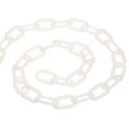 thumbnail image 1 of Unique Bargains 0.2' Diameter 20Ft Length Plastic Chain Barrier, Safety Link Chain Stanchion for Crowd Control, White, 1 of 6