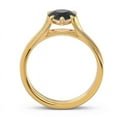 thumbnail image 3 of 2.00 Carat Pear Cut Black Onyx Gemstone Elegant Bridal Ring for Ladies Solid 14K Yellow Gold Size 7.5 by Diamond-Capitals, 3 of 7