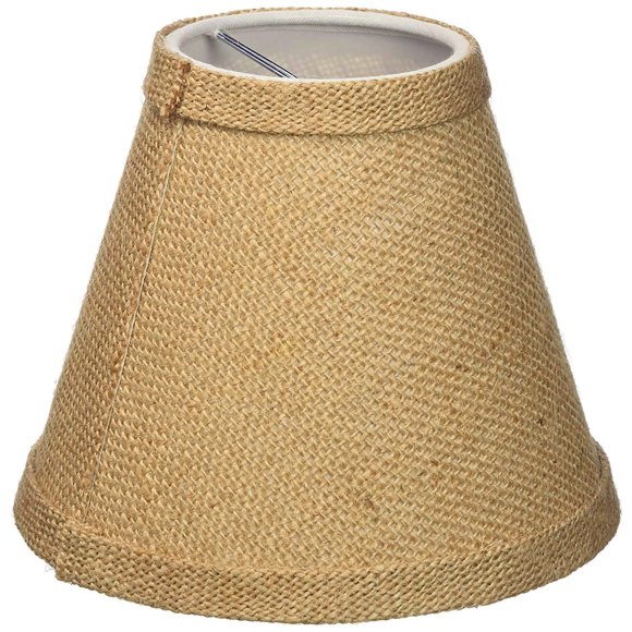 Pantalla para candelabro Urbanest de arpillera de 15 cm con clip y estructura rígida