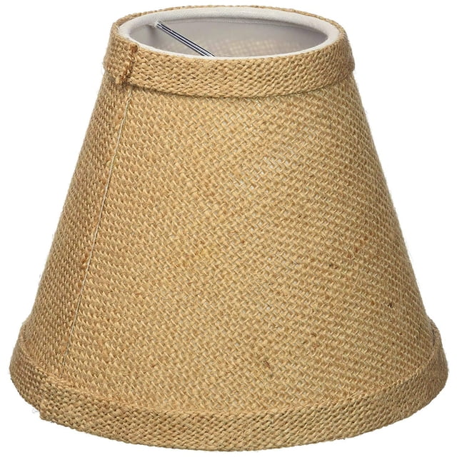 Pantalla para candelabro Urbanest de arpillera de 15 cm con clip y estructura rígida