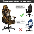thumbnail image 6 of SCRAWLGOD Camo Hunting Forest Wolf Print 4 Pieces Gaming Chair Covers for Cats Breathable Rotating Gaming Chair Protector Computer Chair Seat Slipcovers with Armrest Covers, 6 of 7