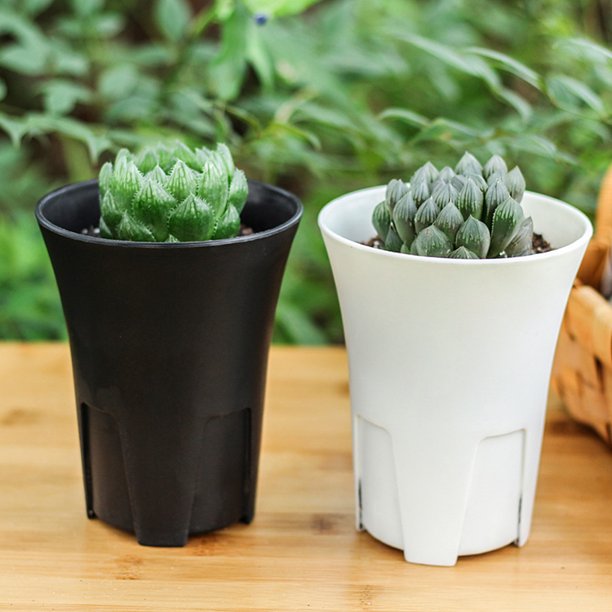 WEUVEB 6Ud Macetas Redondas Plásticas Para Plantas Interior Y Exterior Con Control