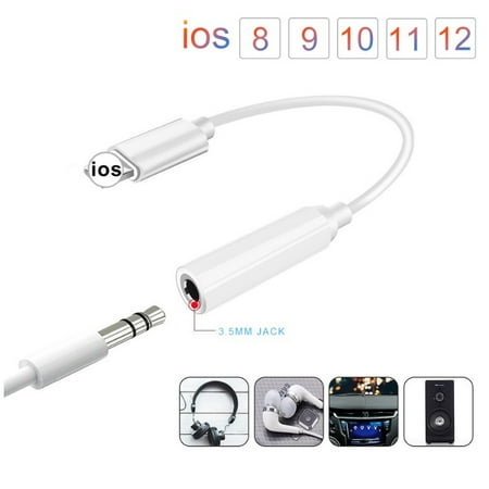 headphone adapter aux 5mm lightning cable jack male support call female phone