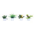 thumbnail image 4 of Juego de 4 Uds de Mini plantas de maceta de simulación, juego de plantas artificiales en macetas con macetas de cerámica para decoración de mesa de oficina en casa, 4 of 8