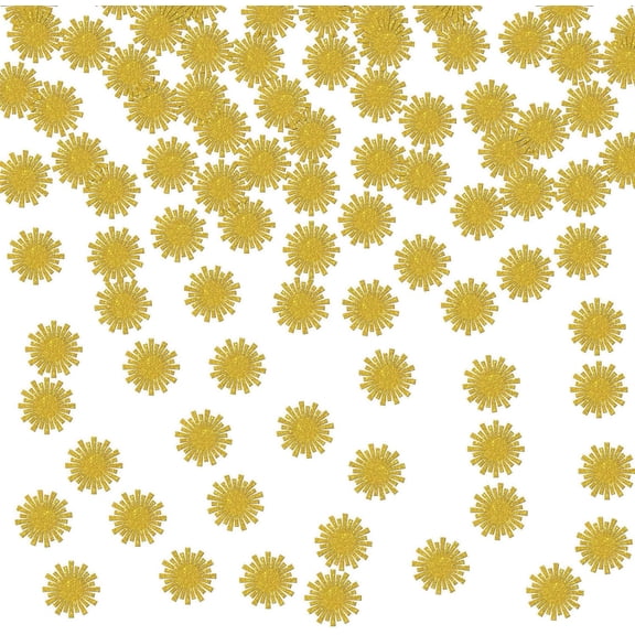 120pcs Gold Glitter Sunshine Confetti, Kids Boys Girls Birthday Party Table Decoration, Baby Shower Decoration Scatters, You are My Sunshine Here Comes the Son Party Decor Sign