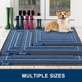 thumbnail image 2 of Buganda Heavy Duty Door Mats, Non Slip Waterproof Rubber Doormats for Outdoor and Indoor, Low Profile Dirt Trapper Entry Rugs, 24"x47", Light Blue, 2 of 8