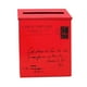 thumbnail image 4 of Buzón de correo galvanizado para cartas, correos, llaves y montaje en pared rojo, 4 of 5