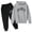 b40-Dark Gray, variant on KPOPLK Kids Fall Hoodie Outfit Set Boy Letter Print Long Sleeve Hooded Sweatshirt and Jogger Pant Winter 2Piece 2-12Years(7-8 Years,Dark Gray)